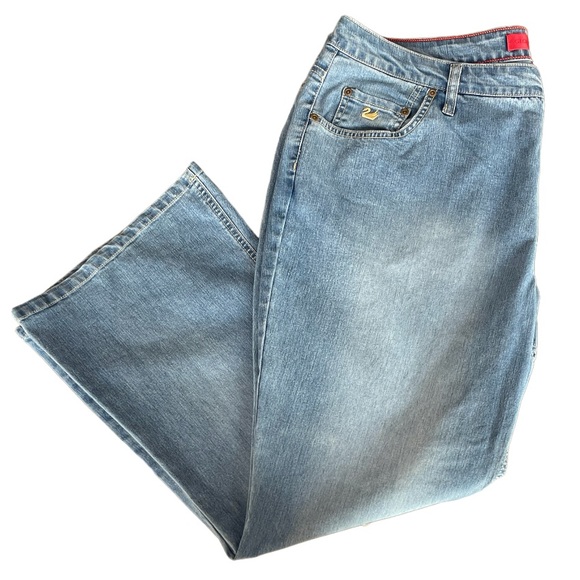 Slimming Look Boot Cut Stretch Jeans Gloria Vanderbilt Plus Size 18W Light Wash - Picture 16 of 16